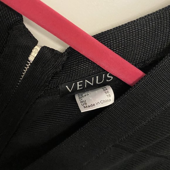 Venus Black Bandage Fringe Dress (16) - Picture 6 of 6